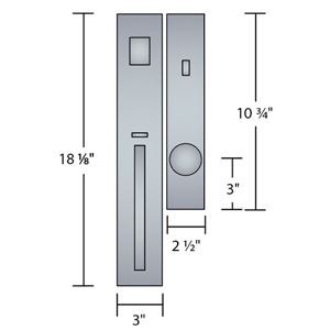 Urban Tubular Grip x Knob Door Entryset