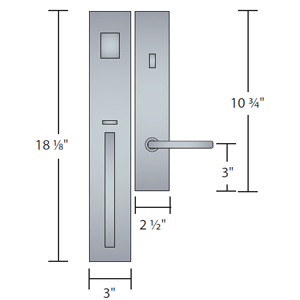 Urban Tubular Grip x Right-Hand Lever Door Entryset