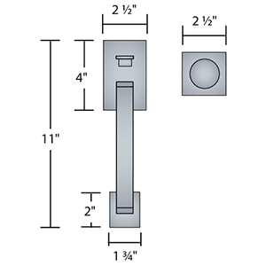 Urban Tubular Sectional Grip x Knob Door Entryset
