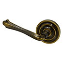 5101-050 Baldwin Left Hand Door Lever Half-Dummy - Satin Brass & Black
