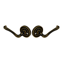 Baldwin Door Lever Privacy TRIM ONLY - Satin Brass & Black