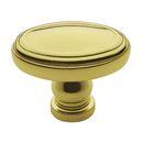 4915 - Baldwin - 1.5" Oval Knob - Polished Brass