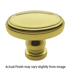 4915 - Baldwin - 1.5" Oval Cabinet Knob - Polished Brass