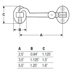 0950 - Cabin Door Hook