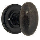 Baldwin Privacy Egg Door Knobs - Distressed Bronze