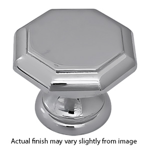 Baldwin Octagonal Knob - Polished Chrome