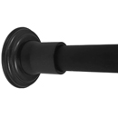 36" Shower Rod - Decorative - Flat Black