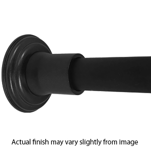 36" Shower Rod - Decorative - Flat Black