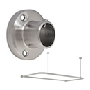 48" x 66" - D-Shaped Shower Rod - Round Flanges