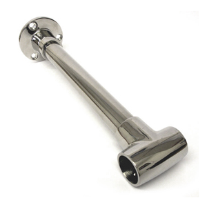 Square Ceiling Mount Shower Rod - Stainless Steel