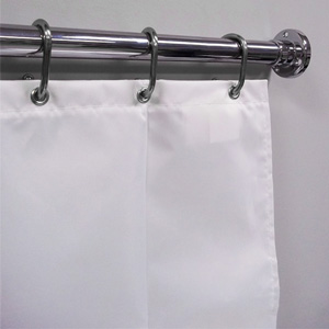 54" Wide x 96" Long - HD - White Fire Retardant Shower Curtain