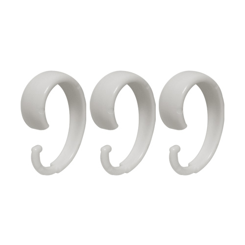 Hang Ease Shower Curtain Hooks White