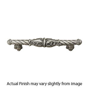 1049 - Acanthus - 4" cc Pull Romanesque w/Column Base