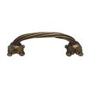 848-3 - Carpe Diem Acanthus 4" Cabinet Pull - Antique Brass