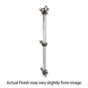 5714 - Charlemagne - Fleur De Lys 22" Appliance Pull - 5/8" Bar