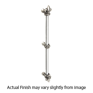 604 - Charlemagne - Fleur De Lys 12" Appliance Pull - 1/2" Bar