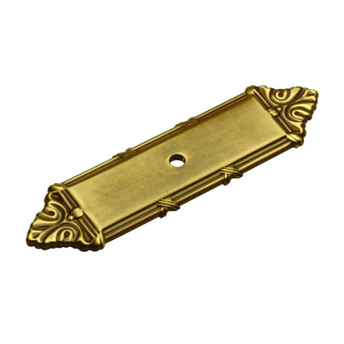 Period Brass Cabinet Knob Backplate, Brass Cabinet Handles With Backplates