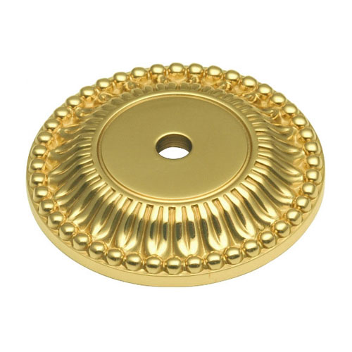 Richelieu Knob Backplate Polished Brass
