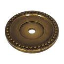 T34 - Period Brass - Beaded Cabinet Knob Backplate - Antique Brass