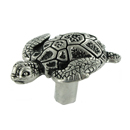 Pollino Turtle 1.75" Cabinet Knob - Antique Silver