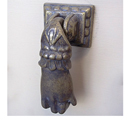 Victorian Hand Door Knocker - Antique Brass