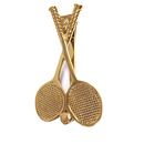 Tennis Racket - Door Knocker - Polished Brass