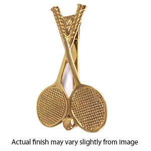 Tennis Racket - Door Knocker - Polished Brass