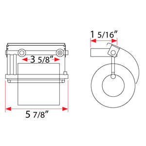 61115 - Dekkor - Covered Tissue Holder - Brushed Stainless Steel