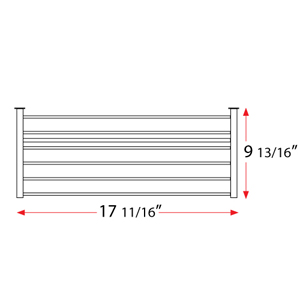 61545 - Dekkor - 18.5" Towel Rack w/Bar - Brushed Stainless Steel
