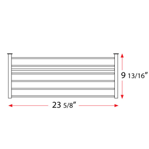 61560 - Dekkor - 24.5" Towel Rack w/Bar - Brushed Stainless Steel