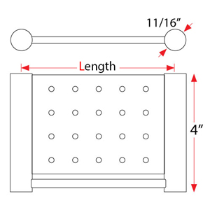 Dekkor Perforated Shelf - Brushed Stainless Steel