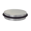 Heavy Duty Floor Mounted Door Stop - Brushed Stainless Steel