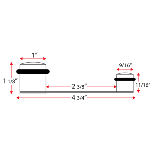 Swing Out Door Holder - Brushed Stainless Steel