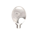 45000 Series - Clear Crystal Knob - Stainless Steel Base