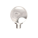 40000 Series - Clear Crystal Knob - Stainless Steel Base