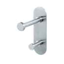 1020 - Double Hook - Brushed Stainless Steel