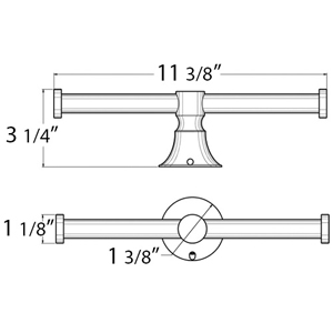 88DTPH - Contemporary Series - Double Post Tissue Holder