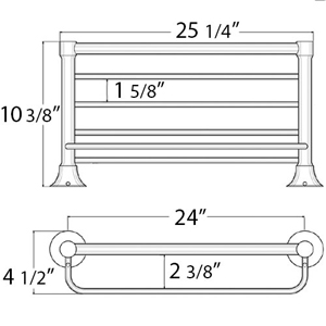 88HS24 - Contemporary Series - 24" Towel Shelf