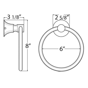 88TR6 - Contemporary Series - Towel Ring