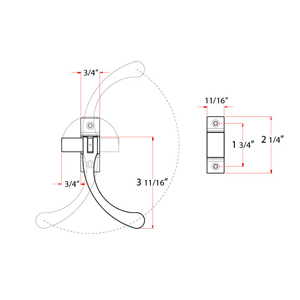 Window Lock/ Casement Fastener - Universal Handling