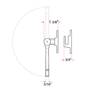 Window Lock/ Casement Fastener - Universal Handling