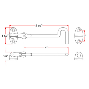 Cabin Swivel Hook & Eyes