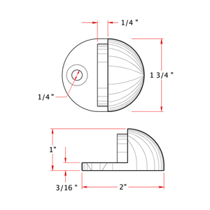 Low and High Profile Dome Stops