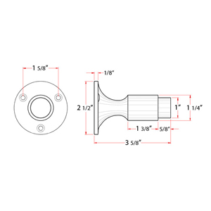 Wall Mount Bumper - 3 5/8"