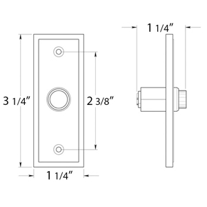 Rectangular Door Bell Button