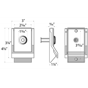 Modern Door Knocker w/ Viewer