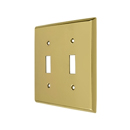 Beveled Edge - Double Toggle Switch Plate