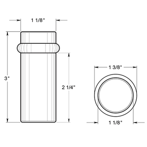 3" Round Universal Floor Bumper
