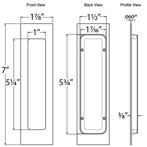 Rectangular Flush Pull