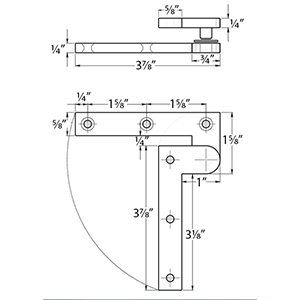 3-7/8" Pivot Door Hinge